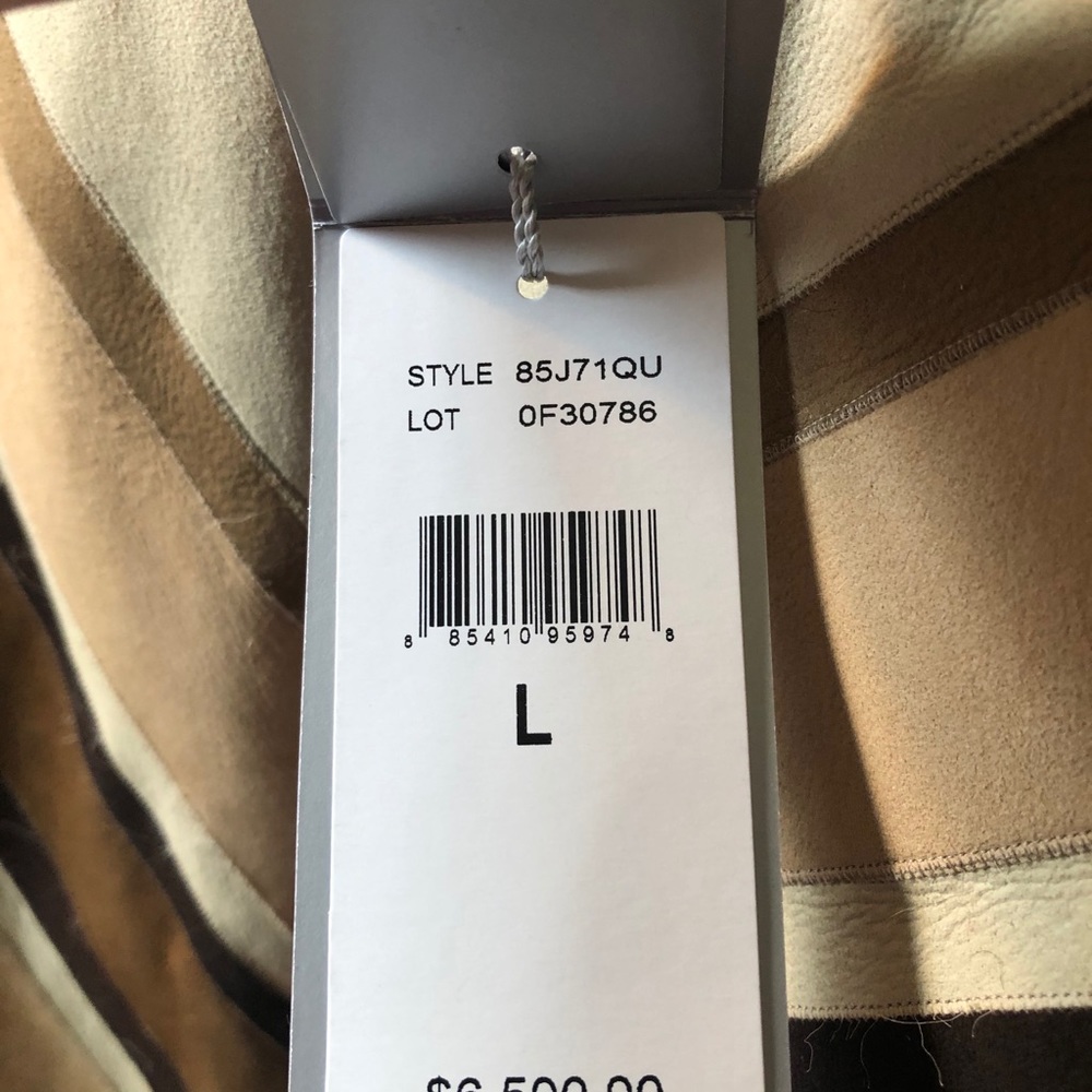 NWT! $6500 Ralph Lauren Purple Label Collection Shearling Fur Vest, Sz Large - Picture 12 of 15